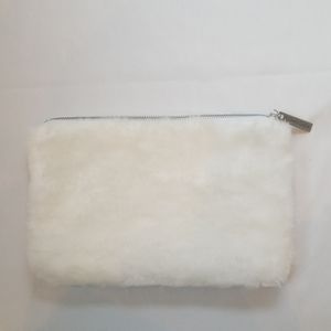 White Fur Party Bag with Holiday Gift Box